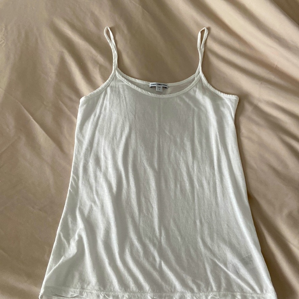 James Perse standard white tank top
